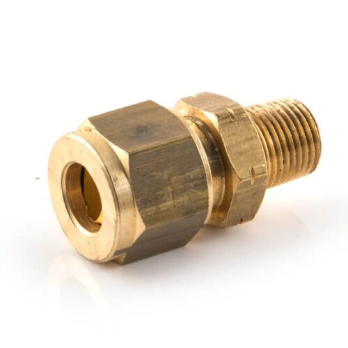 1/4" MALE BSPT X 8MM COMP STRAIGHT ADAPTOR FOR BUBBLE TOBY VALVES