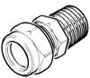1" MALE X 22MM DZR COMPRESSION FITTING TAPERED
