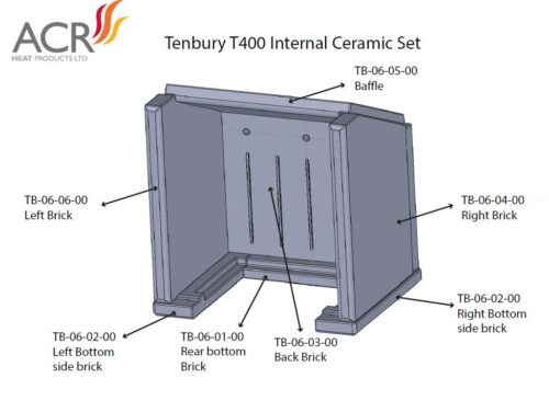 TENBURY T400 REAR BRICK CERAMIC WITH 3 HOLES