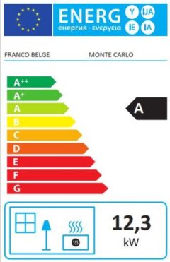 FRANCO BELGE MONTECARLO WOOD BLACK 12.3KW STOVE