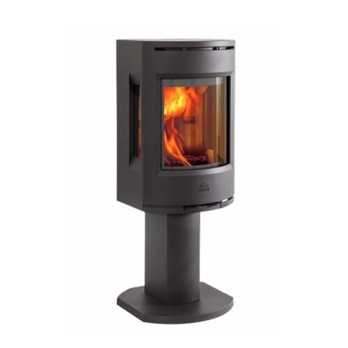 JOTUL F137 PEDESTAL WOOD BURNING STOVE WITH SIDE GLASS