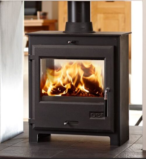 OER DOUBLE SIDED BLACK MULTI FUEL STOVE