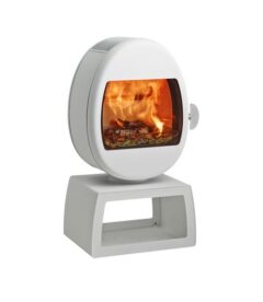 SCAN 66-4 PLINTH WOOD STOVE IN GLOSS WHITE