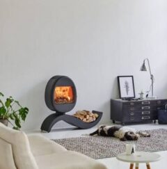 SCAN 66-5 S BASE WOOD STOVE IN BLACK