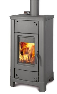 THERMOROSSI ARDHEA EASY EVO 5 GRAY WOOD BURNING CENTRAL HEATING STOVE