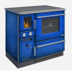 WAMSLER K148F SOLID FUEL CENTRAL HEATING COOKER WITH GLASS DOOR BLUE / RH