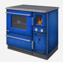WAMSLER K148F SOLID FUEL CENTRAL HEATING COOKER WITH GLASS DOOR BLUE / LH