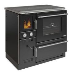 WAMSLER K148F SOLID FUEL CENTRAL HEATING COOKER WITH GLASS DOOR ANTHRACITE / RH