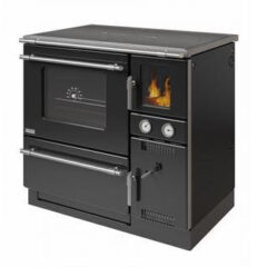 WAMSLER K148F SOLID FUEL CENTRAL HEATING COOKER WITH GLASS DOOR ANTHRACITE / LH