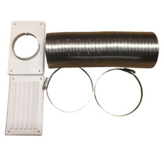 MENDIP CLOSED COMBUSTION DUCT KIT 100CM-80MM DIA WHITE