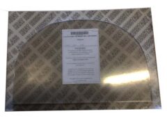 JOTUL NO 8 DOOR GLASS (OLD) 356 X 228 MM ARCHED OLD PT NO 125756