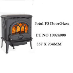 JOTUL NO 3 AND F3 CB & TD 357 X 234MM DOOR GLASS PANEL PT NO WAS 126140