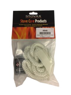 STOVAX 10MM WHITE ROPE SEAL WITH ADHESIVE - 2M PACK 4948
