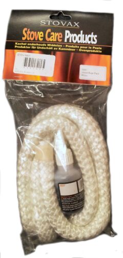 STOVAX 16MM WHITE ROPE SEAL WITH ADHESIVE - 2M PACK 5001