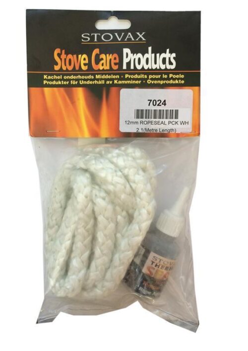 STOVAX ROPE SEAL PACK 12MM Ø X 2M - WHITE